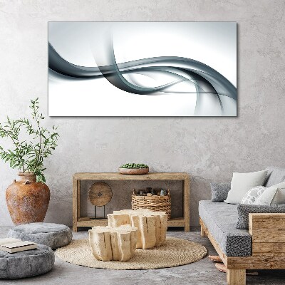 Schilderij op doek Golven in grijstinten