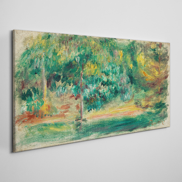 Foto op canvas Groen landschap in zomerlicht