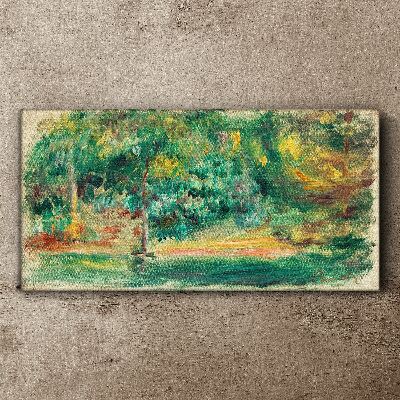 Foto op canvas Groen landschap in zomerlicht