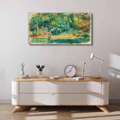 Foto op canvas Groen landschap in zomerlicht