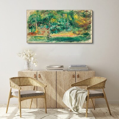 Foto op canvas Groen landschap in zomerlicht