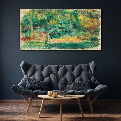 Foto op canvas Groen landschap in zomerlicht