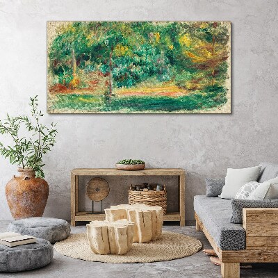 Foto op canvas Groen landschap in zomerlicht