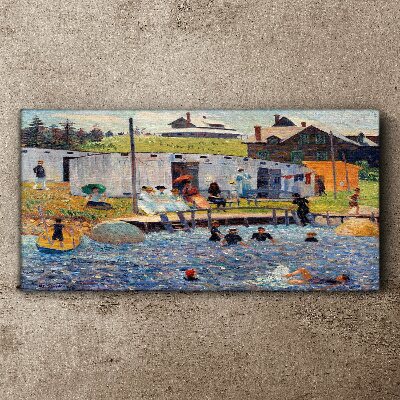 Foto op canvas Een zomerdag aan het meer