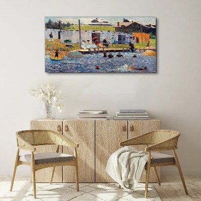 Foto op canvas Een zomerdag aan het meer