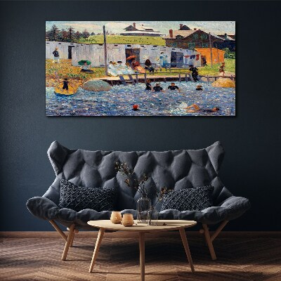 Foto op canvas Een zomerdag aan het meer