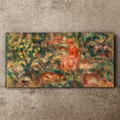 Schilderij op doek Een zomermiddag in de tuin