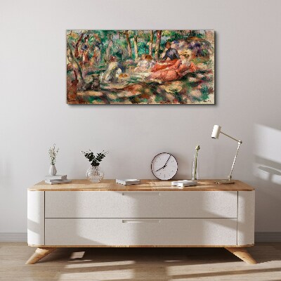 Schilderij op doek Een zomermiddag in het park