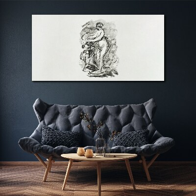 Foto op canvas Een figuur in beweging