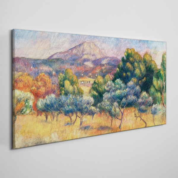 Canvas schilderij Kleurrijk berglandschap