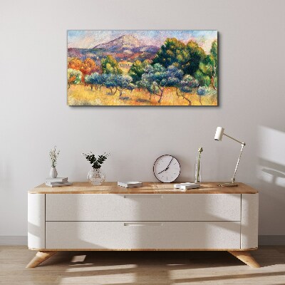 Canvas schilderij Kleurrijk berglandschap