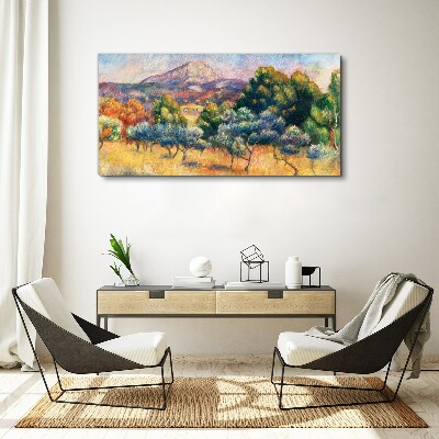 Canvas schilderij Kleurrijk berglandschap