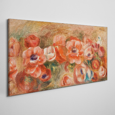 Schilderij op doek Een bloemenlandschap in roze tinten