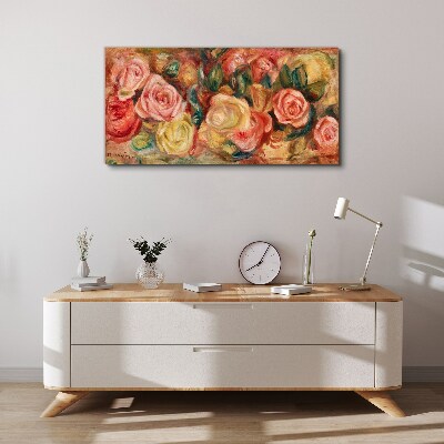 Canvas schilderij Bloemenboeket van rozen