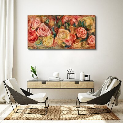 Canvas schilderij Bloemenboeket van rozen