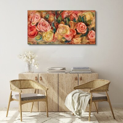 Canvas schilderij Bloemenboeket van rozen