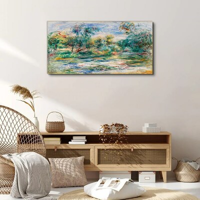 Schilderij op doek Zomerlandschappen in pastelkleuren