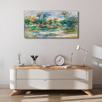 Schilderij op doek Zomerlandschappen in pastelkleuren