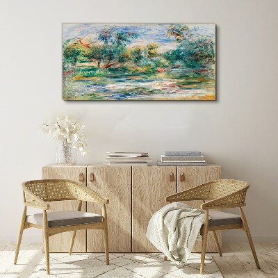 Schilderij op doek Zomerlandschappen in pastelkleuren