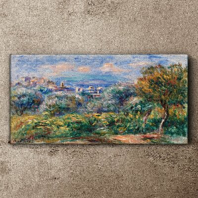 Foto op canvas Landschap met olijven