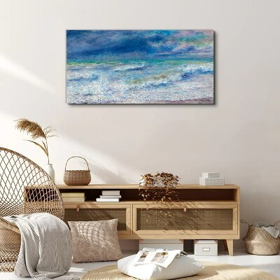 Canvas schilderij Kalme zee in het blauw