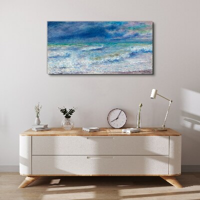 Canvas schilderij Kalme zee in het blauw