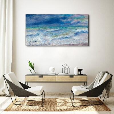 Canvas schilderij Kalme zee in het blauw