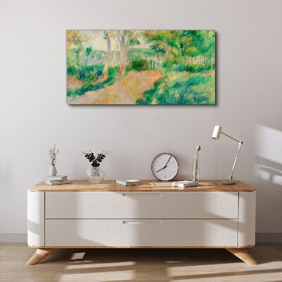 Foto op canvas Een zomerwandeling tussen de bomen