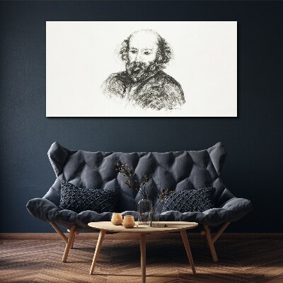 Canvas schilderij Portret van een man in klassieke stijl