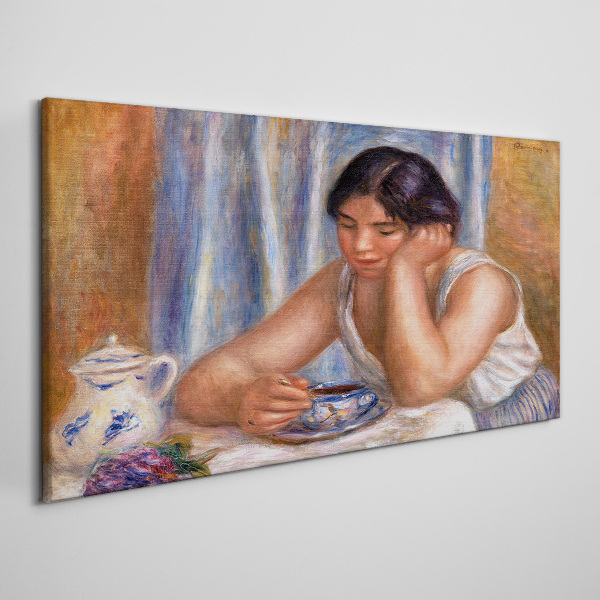 Foto op canvas Reflecties bij een kopje thee