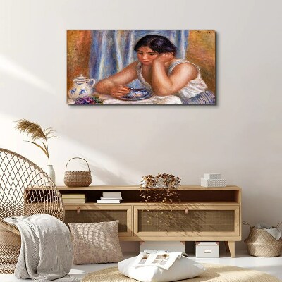 Foto op canvas Reflecties bij een kopje thee