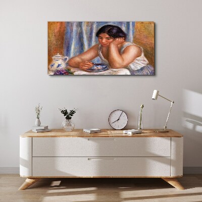 Foto op canvas Reflecties bij een kopje thee