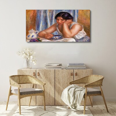 Foto op canvas Reflecties bij een kopje thee