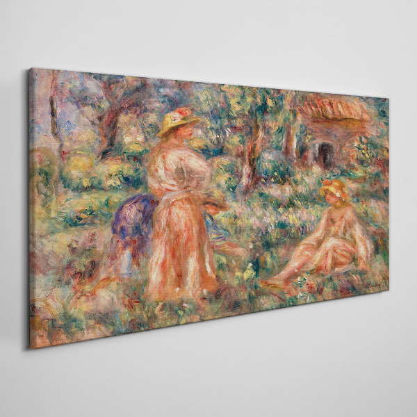 Canvas schilderij Een zomermiddag in de tuin