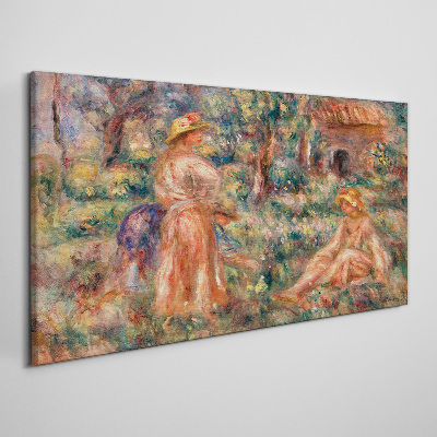 Canvas schilderij Een zomermiddag in de tuin