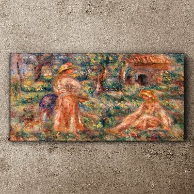 Canvas schilderij Een zomermiddag in de tuin