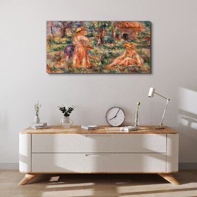 Canvas schilderij Een zomermiddag in de tuin