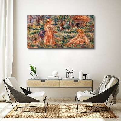 Canvas schilderij Een zomermiddag in de tuin