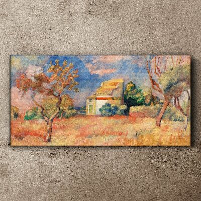 Canvas schilderij Zomerlandschappen in pastelkleuren