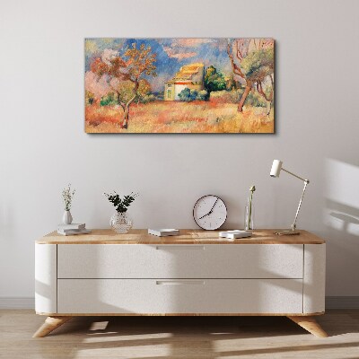 Canvas schilderij Zomerlandschappen in pastelkleuren