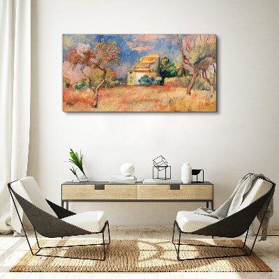 Canvas schilderij Zomerlandschappen in pastelkleuren