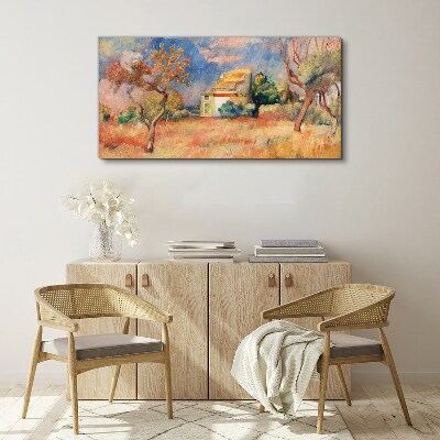 Canvas schilderij Zomerlandschappen in pastelkleuren