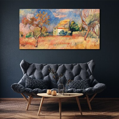 Canvas schilderij Zomerlandschappen in pastelkleuren