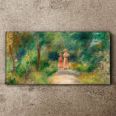 Canvas schilderij Een wandeling in het groen