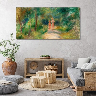 Canvas schilderij Een wandeling in het groen