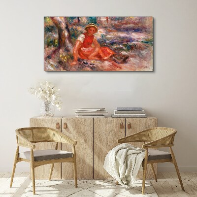 Schilderij op doek Zomermoment in het park