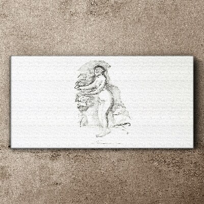 Schilderij op doek Een figuur in beweging