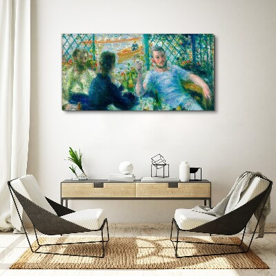 Foto op canvas Ontmoeting bij het raam