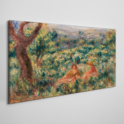 Canvas schilderij Een zomermiddag in de tuin