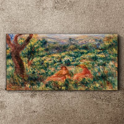 Canvas schilderij Een zomermiddag in de tuin